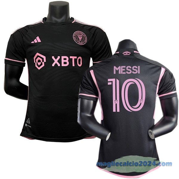 NO.10 Messi Thailandia Seconda Giocatori Maglia Inter Miami 2023 2024 Nero Poco Prezzo