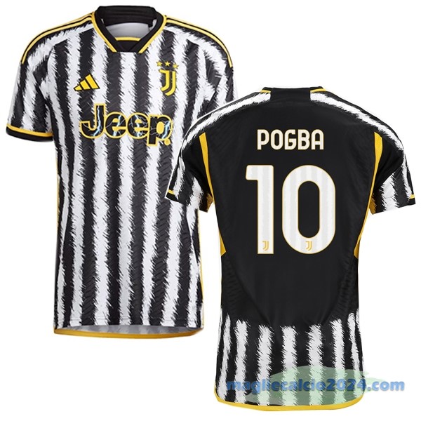 NO.10 Pogba Thailandia Prima Giocatori Maglia Juventus 2023 2024 Giallo Nero Poco Prezzo