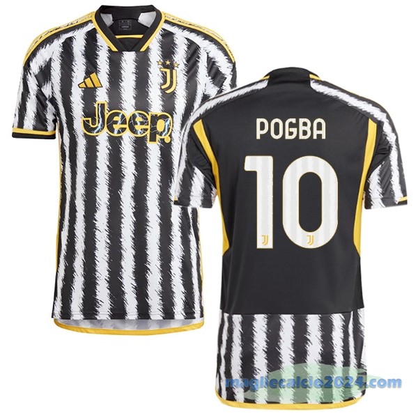 NO.10 Pogba Thailandia Prima Maglia Juventus 2023 2024 Giallo Nero Poco Prezzo