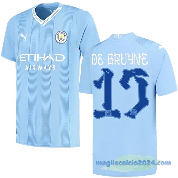 NO.17 De Bruyne Prima Maglia Manchester City 2023 2024 Azul Poco Prezzo