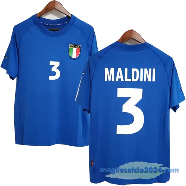 NO.3 Maldini Prima Maglia Italy Retro 2000 Azul Poco Prezzo
