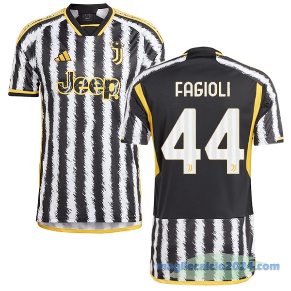 NO.44 Fagioli Thailandia Prima Maglia Juventus 2023 2024 Giallo Nero Poco Prezzo