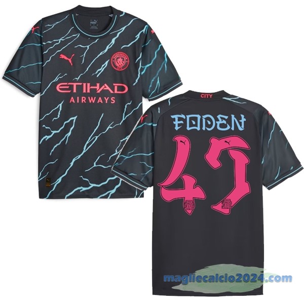 NO.47 Foden Terza Maglia Manchester City 2023 2024 Nero Poco Prezzo