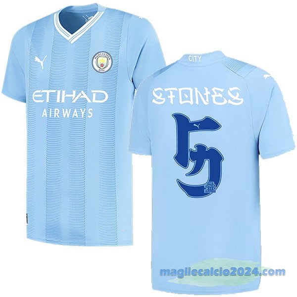 NO.5 Stones Prima Maglia Manchester City 2023 2024 Azul Poco Prezzo