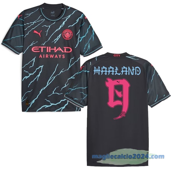 NO.9 Haaland Terza Maglia Manchester City 2023 2024 Nero Poco Prezzo