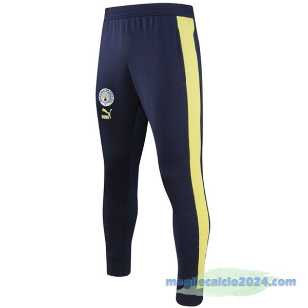Pantaloni Deportivos Manchester City 2023 2024 Azul Giallo Poco Prezzo