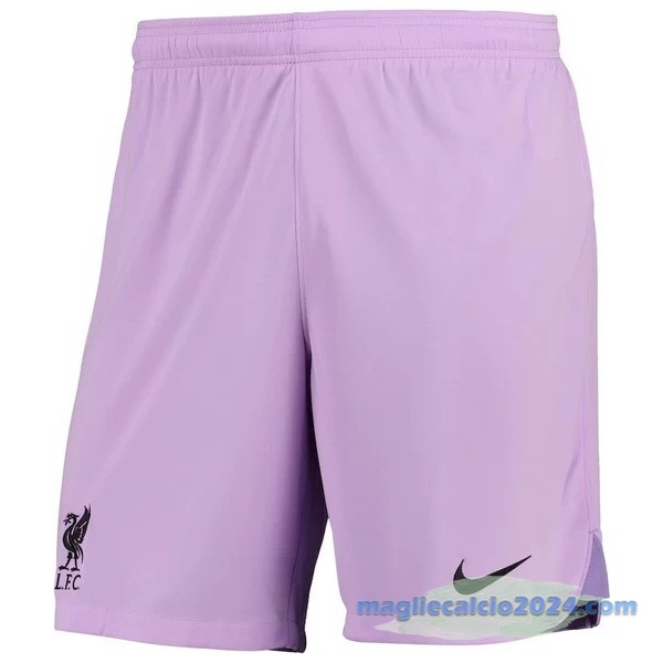 Pantaloni Portiere Liverpool 2022 2023 Purpureo Poco Prezzo