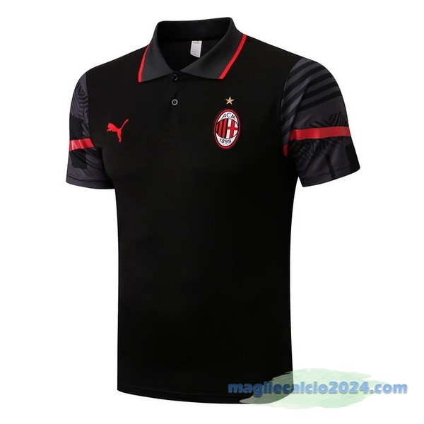 Polo AC Milan 2022 2023 Nero Rosso Poco Prezzo