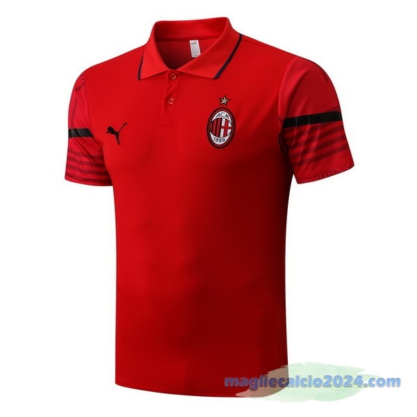 Polo AC Milan 2022 2023 Rosso Nero Poco Prezzo