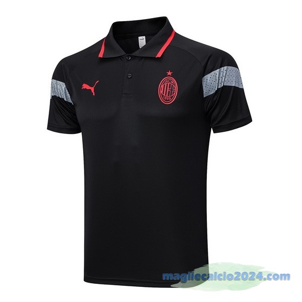 Polo AC Milan 2023 2024 Nero Rosso Poco Prezzo