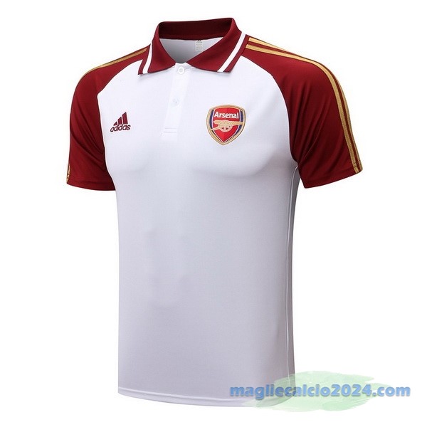 Polo Arsenal 2022 2023 Bianco Rosso Poco Prezzo