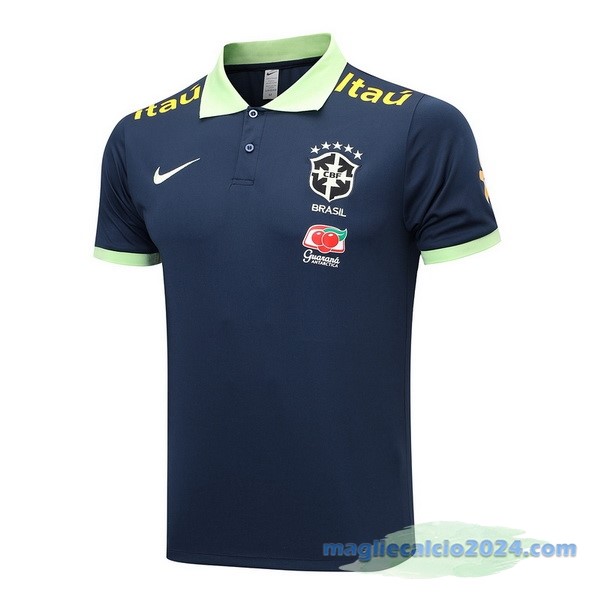 Polo Brasile 2023 Azul Navy I Verde Poco Prezzo