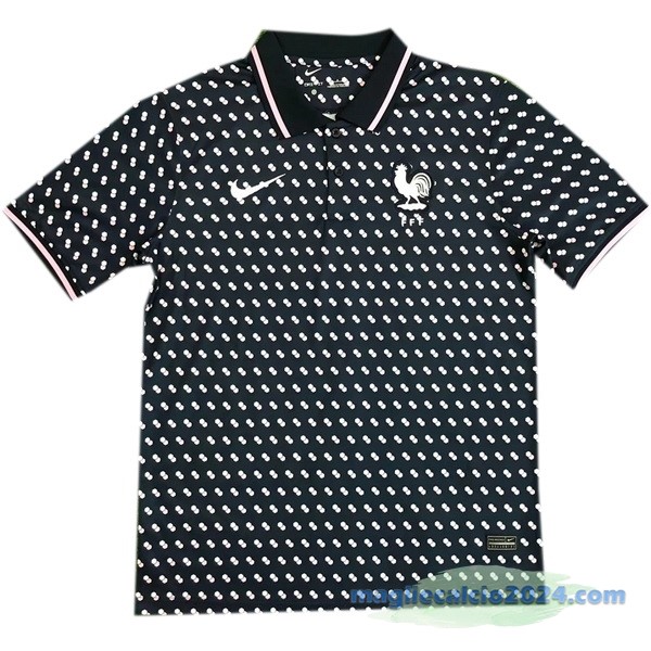 Polo Francia 2022 Nero Rosa Poco Prezzo