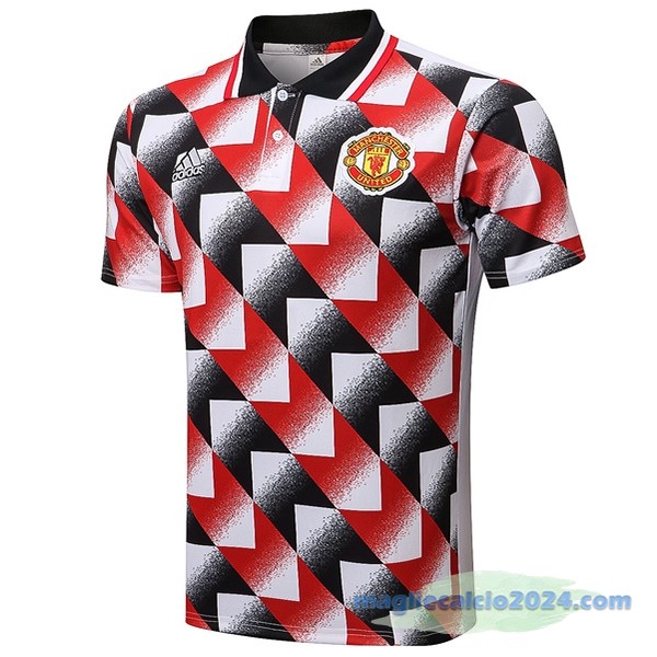 Polo Manchester United 2022 2023 Rosso Bianco Nero Poco Prezzo