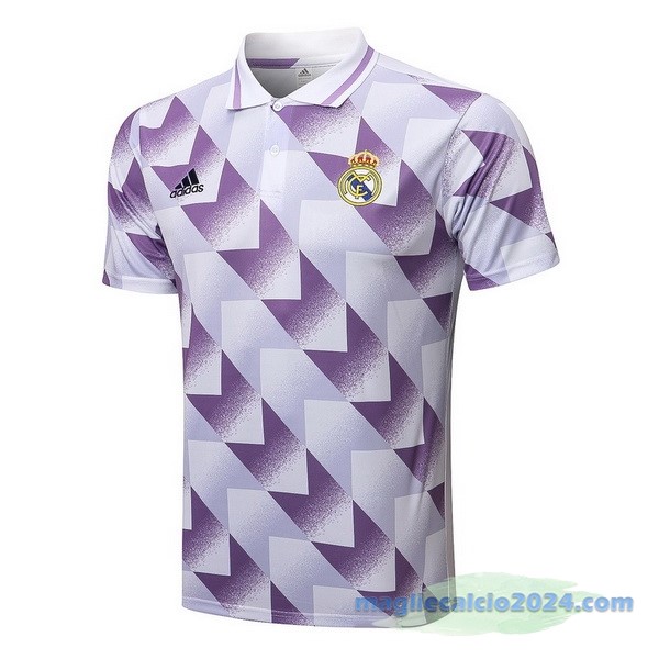Polo Real Madrid 2022 2023 Purpureo Bianco Poco Prezzo