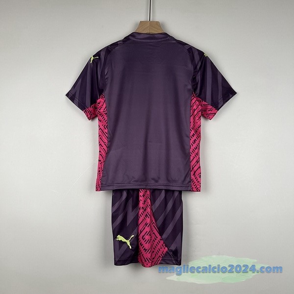 Portiere Conjunto De Bambino Manchester City 2023 2024 Purpureo Poco Prezzo