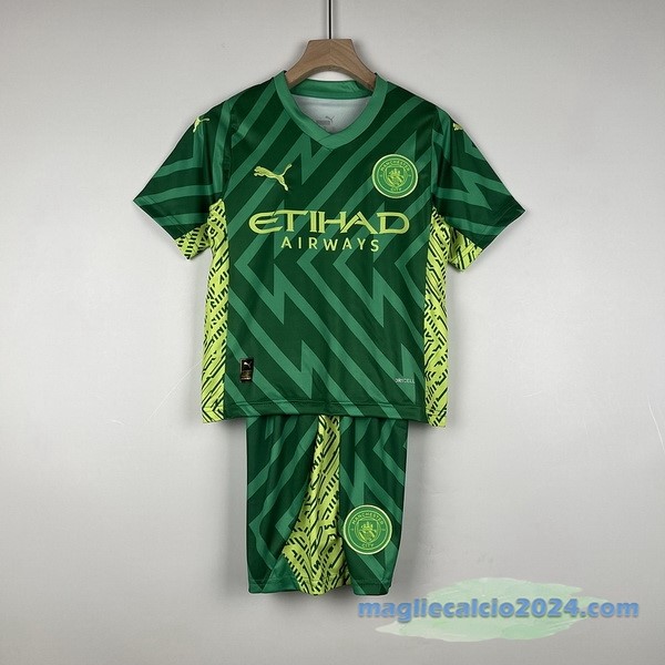 Portiere Conjunto De Bambino Manchester City 2023 2024 Verde Poco Prezzo