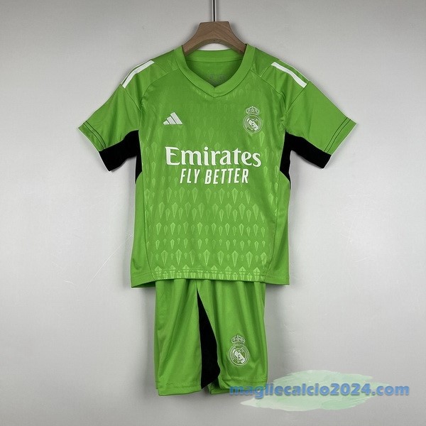 Portiere Conjunto De Bambino Real Madrid 2023 2024 Verde Poco Prezzo