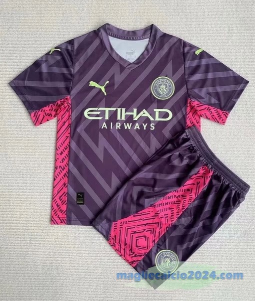 Portiere Conjunto De Uomo Manchester City 2023 2024 Purpureo Poco Prezzo