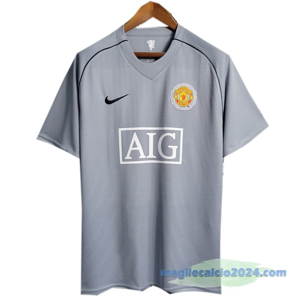 Portiere Maglia Manchester United Retro 2007 2008 Grigio Poco Prezzo