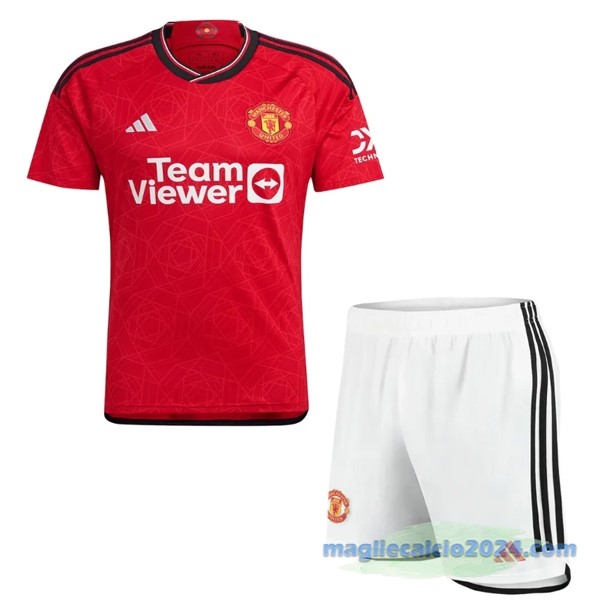 Prima Conjunto De Bambino Manchester United 2023 2024 Rosso Poco Prezzo