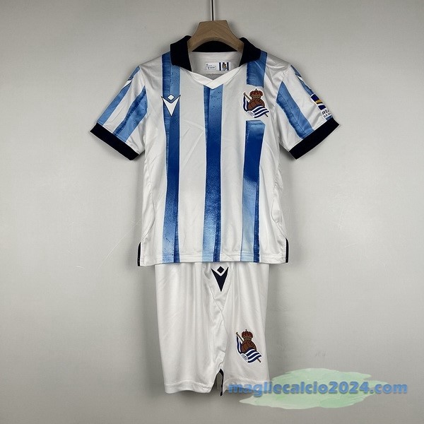 Prima Conjunto De Bambino Real Sociedad 2023 2024 Bianco Azul Poco Prezzo