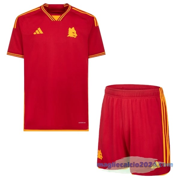 Prima Conjunto De Uomo As Roma 2023 2024 Rosso Poco Prezzo