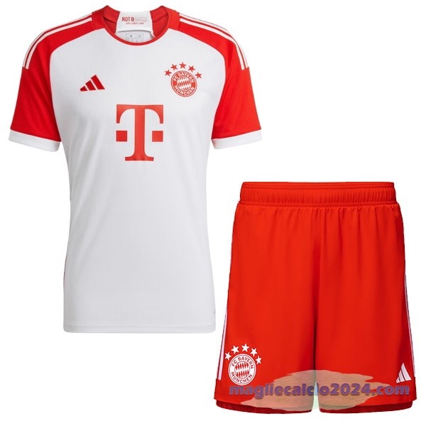 Prima Conjunto De Uomo Bayern Múnich 2023 2024 Bianco Rosso Poco Prezzo