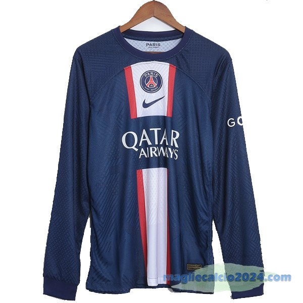 Prima Giocatori Manica lunga Paris Saint Germain 2022 2023 Azul Poco Prezzo