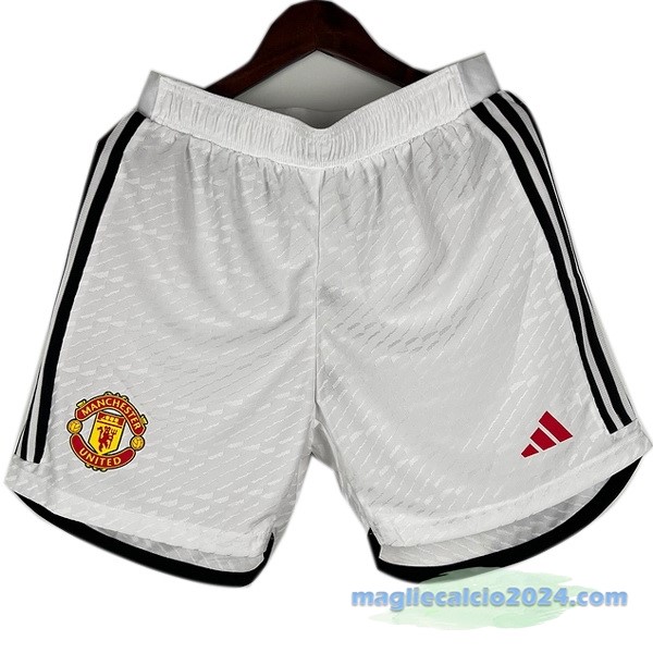 Prima Giocatori Pantaloni Manchester United 2023 2024 Bianco Poco Prezzo