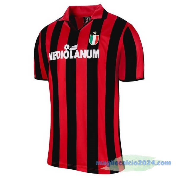 Prima Maglia AC Milan Retro 1988 1989 Rosso Poco Prezzo