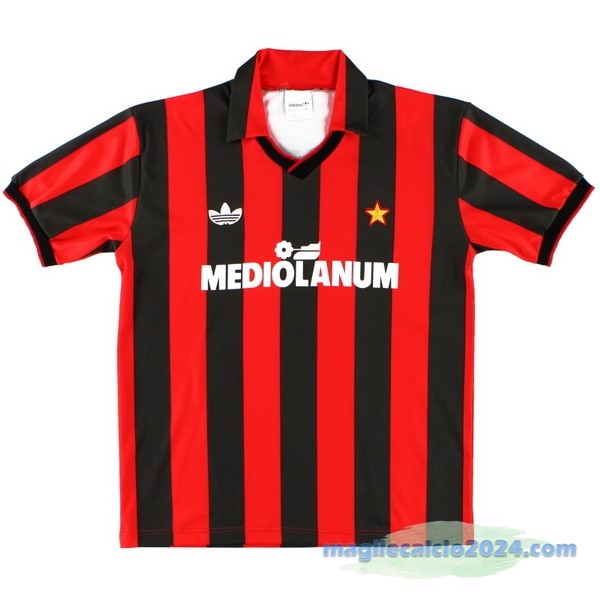 Prima Maglia AC Milan Retro 1991 1992 Rosso Poco Prezzo