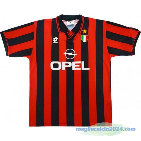 Prima Maglia AC Milan Retro 1996 1997 Nero Rosso Poco Prezzo