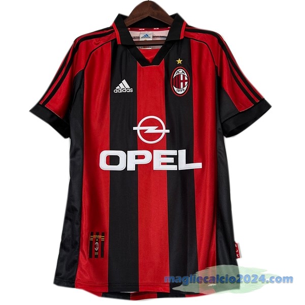 Prima Maglia AC Milan Retro 1998 2000 Rosso Poco Prezzo