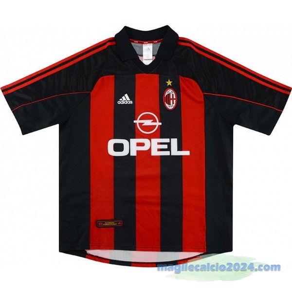 Prima Maglia AC Milan Retro 2000 2002 Rosso Poco Prezzo