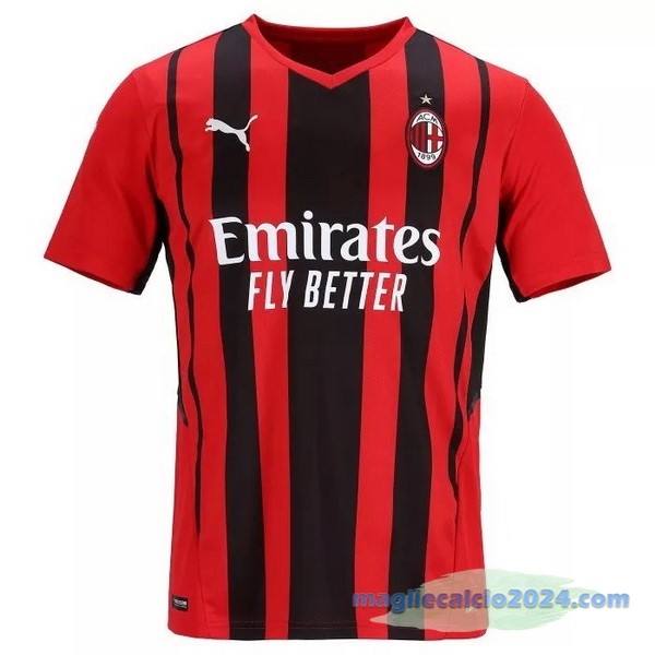 Prima Maglia AC Milan Retro 2021 2022 Rosso Nero Poco Prezzo