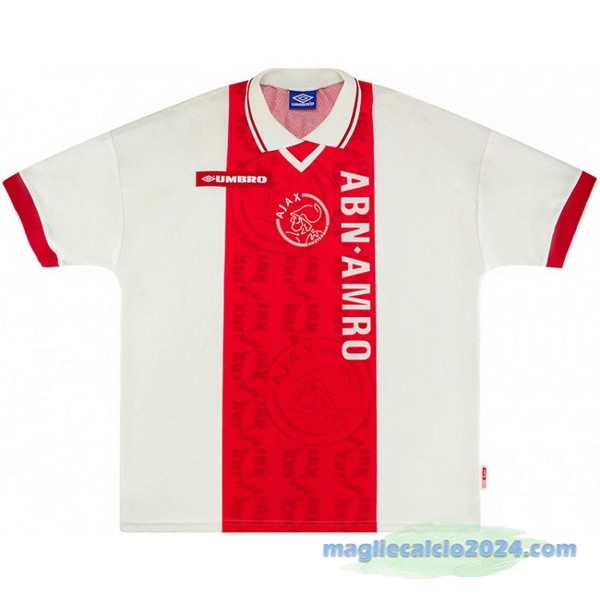 Prima Maglia Ajax Retro 1998 1999 Rosso Bianco Poco Prezzo