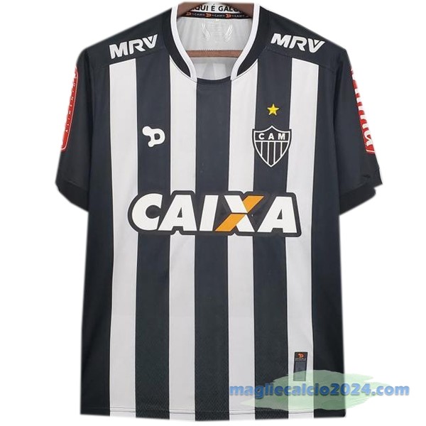 Prima Maglia Atlético Mineiro Retro 2016 2017 Nero Bianco Poco Prezzo