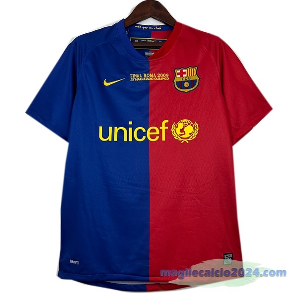 Prima Maglia Barcelona Retro 2008 2009 Azul Rosso Poco Prezzo
