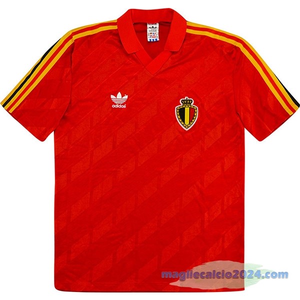 Prima Maglia Belgio Retro 1986 Rosso Poco Prezzo
