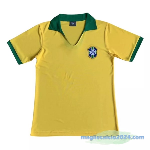 Prima Maglia Brasile Retro 1957 Giallo Poco Prezzo