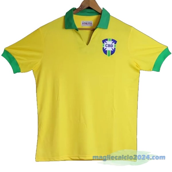 Prima Maglia Brasile Retro 1958 I Giallo Poco Prezzo