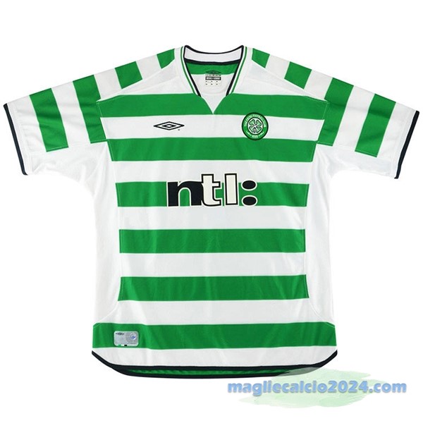 Prima Maglia Celtic Retro 2001 2003 Verde Poco Prezzo