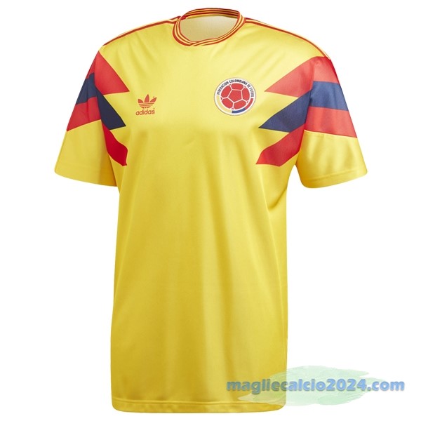Prima Maglia Columbia Retro 1990 Giallo Poco Prezzo