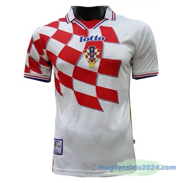 Prima Maglia Croazia Retro 1998 Bianco Poco Prezzo