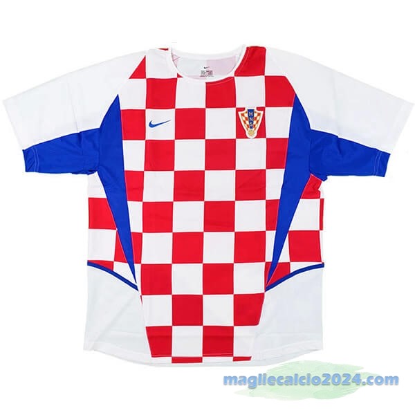 Prima Maglia Croazia Retro 2002 Bianco Rosso Poco Prezzo