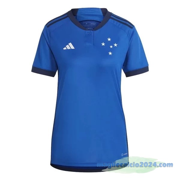 Prima Maglia Donna Cruzeiro EC 2023 2024 Azul Poco Prezzo
