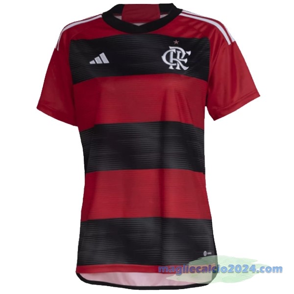 Prima Maglia Donna Flamengo 2023 2024 Rosso Nero Poco Prezzo