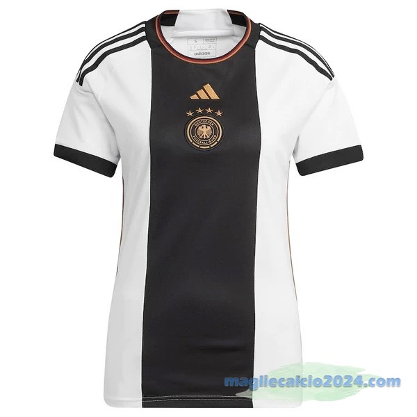 Prima Maglia Donna Germania 2022 Bianco Nero Poco Prezzo