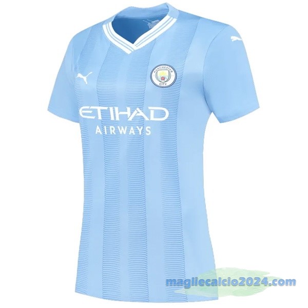 Prima Maglia Donna Manchester City 2023 2024 Azul Poco Prezzo